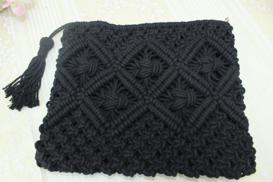 Handmade crochet straw knit woven summer bag for women from the summer collection