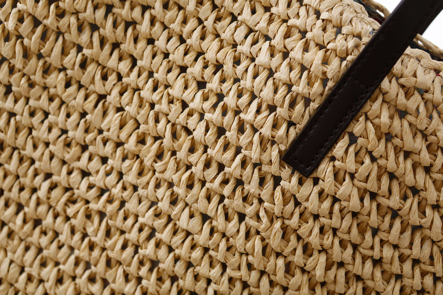 Handmade crochet straw knit woven summer bag for women from the summer collection