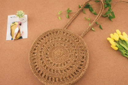 Yarns ’n Stitch Round Handwoven Beach Shoulder Bag