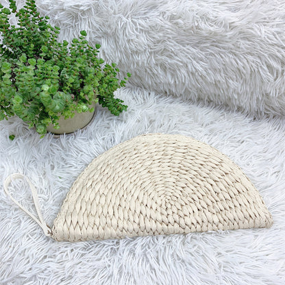 Handmade crochet straw knit woven summer bag for women from the summer collection