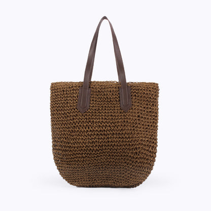 Handmade crochet straw knit woven summer bag for women from the summer collection