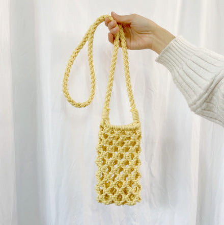 Handmade crochet straw knit woven summer bag for women from the summer collection