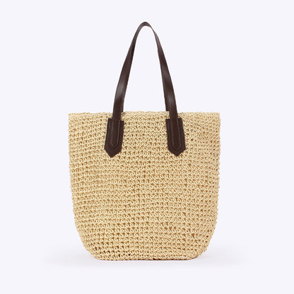 Handmade crochet straw knit woven summer bag for women from the summer collection