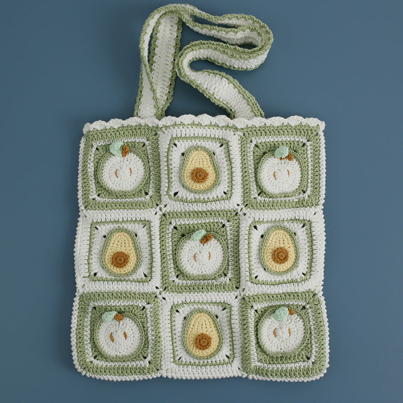 Handmade crochet straw knit woven summer bag for women from the summer collection