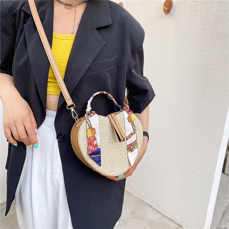 Handmade crochet straw knit woven summer bag for women from the summer collection