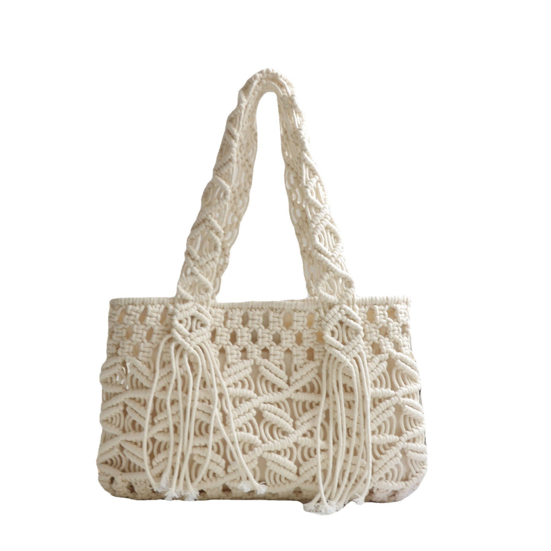 Handmade crochet straw knit woven summer bag for women from the summer collection