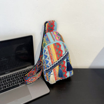 Handmade crochet straw knit woven summer bag for women from the summer collection